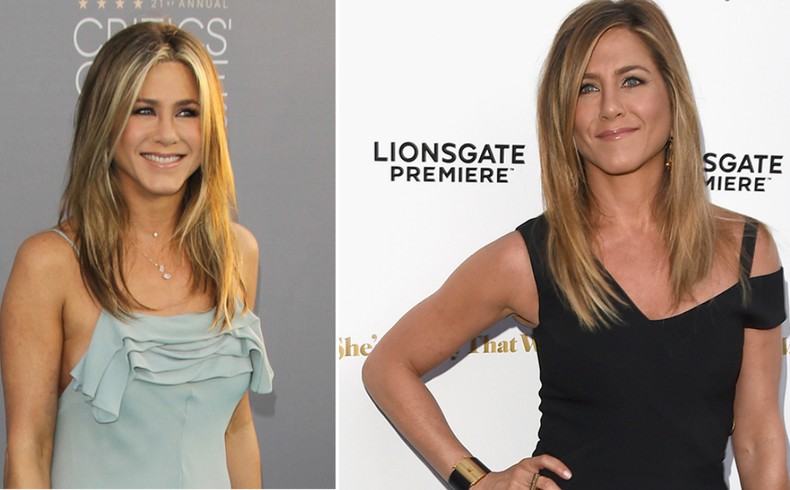 Jennifer Aniston new hairdo before and after 