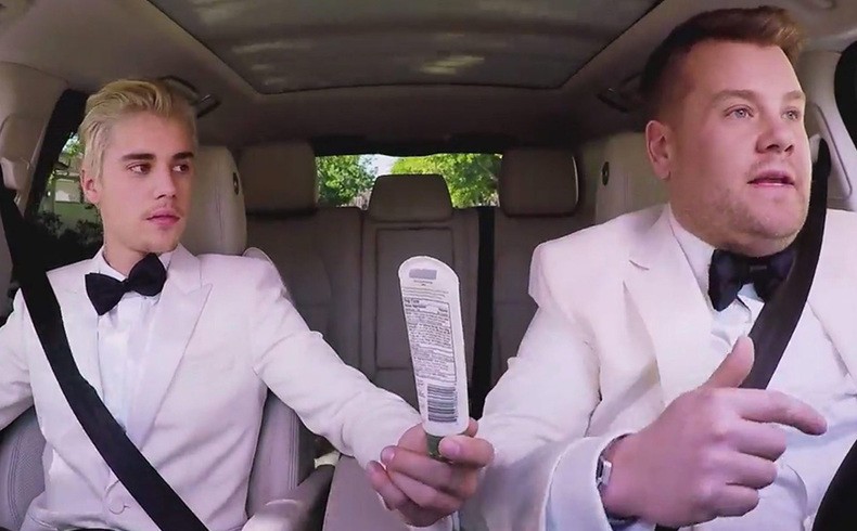 LOL: Justin Bieber en James Corden in een nieuwe carpool karaoke video