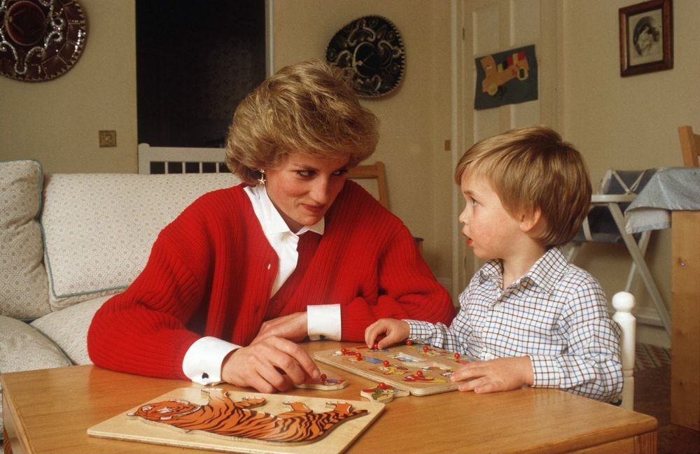 Engeland Diana en William ca 1985 GI