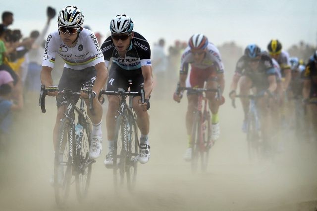 Cambrai - France - wielrennen - cycling - radsport - cyclisme - Michal Kwiatkowski (Team Etixx - Quick Step) - Tony Martin (Team Etixx - Quick Step) pictured during le Tour de France 2015 - stage 4 - from Seraing to Cambrai on tuesday 07-07-2015 - 223.5 KM - photo NV/VK/PN/Cor Vos © 2015