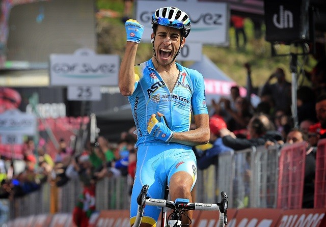 Fabio Aru won in drie Giro-deelnames al drie etappes en eindigde tweemaal op het eindpodium. Foto: Cor Vos
