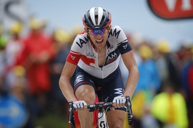 Stef Clement in de afgelopen Tour de France. De Nederlander werd 18de in het algemeen klassement.