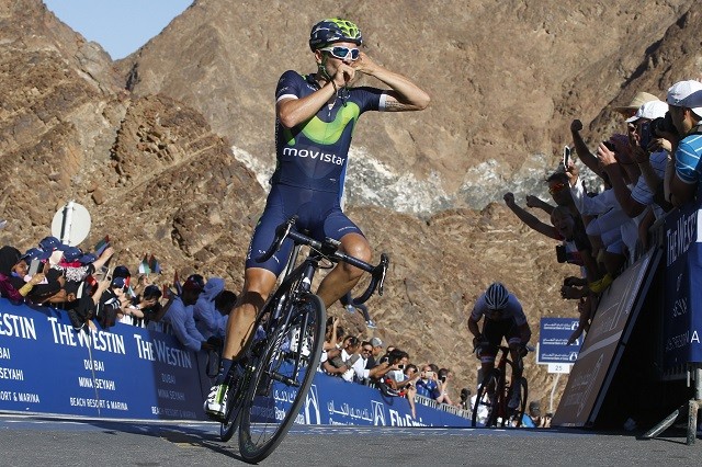 Juanjo Lobato won vorig jaar in de Dubai Tour op de Hatta Dam.
