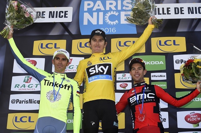 Geraint Thomas won vorig jaar Parijs-Nice. In totaal won Team Sky vier van de laatste vijf edities.